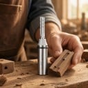 Freza de tâmplărie 6 x 24 mm Dreaptă cu trei tăișuri TCT Cuțit 12,7 mm 1/2 inch Tăișuri din metal dur Freză de sus și CNC Argintie Lemn și plăci 6