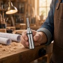 Freza îngustă pentru caneluri 5 x 20 mm Cuțit 1/2 inch 12,7 mm Trei tăișuri din carburi TCT Freza CNC dreaptă Argintie Lemn și plăci de particule 2