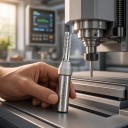 Fréza na polodrážky a drážky 8 x 28 mm Trojbřitá TCT Stopka 12,7 mm 1/2 palca Tvrdokov Rovná CNC fréza Strieborná Drevo a drevotrieska 3