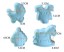 Freze pentru bebeluși din plastic 3D - 4 buc 3