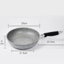 Frigideira redonda antiaderente de 28 cm com fundo duplo e pega de baquelite para vários tipos de fogões 2