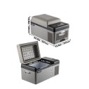 Frigorifero per auto 20L con controllo tramite app 59,7×32×32 cm compressore grigio-nero per il raffreddamento degli alimenti in viaggio 3