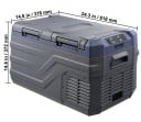 Frigorifero portatile 25 l 618×376×372 mm blu grigio compatto per auto per viaggi campeggio e lunghi tragitti 2