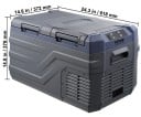 Frigorífico portátil 25 l 618×372×376 mm azul cinza compacto para carro em viagens, passeios e campismo 2