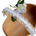 Frilled Lace Ribbon with Beads 91 cm Width 3.5 cm Polyester Lace with Colourful Ribbon for Sewing Decoration of Clothing 2