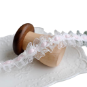 Frilled Lace Ribbon with Beads 91 cm Width 3.5 cm Polyester Lace with Colourful Ribbon for Sewing Decoration of Clothing 3