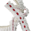 Frilled Lace Ribbon with Beads 91 cm Width 3.5 cm Polyester Lace with Colourful Ribbon for Sewing Decoration of Clothing 6