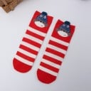 Fröhliche Weihnachtsstrümpfe aus Baumwolle mit buntem Wintermotiv Bequeme Socken für festliche Tage Universelle Größe Verpackung enthält ein Paar 9