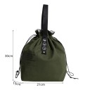 Frokosttaske i oxford 21x15x30 cm Stoftaske til mad til skole, arbejde eller picnic med snoretræk og fast håndtag 7