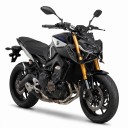 Front spoiler med downforce til naked motorcykel med winglety, 376 mm, ABS plast 3 mm, mat sort, til Yamaha MT-09 2017–2020 og MT-09 SP 7