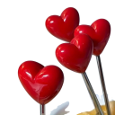 Fruit Forks 10 pcs 9 cm Stainless Steel Red Forks with Heart-Shaped Holder Dessert Forks for Cake, Fruit and Snacks 4