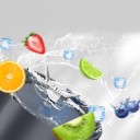 Frullatore elettrico portatile per frutta 700 ml Nero ricaricabile USB Frullatore per smoothie da viaggio Motore potente Mini spremiagrumi Batteria 2