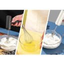 Frullatore elettrico senza fili per montare le uova con ricarica USB 2000mAh 3 velocità corpo in ABS 2 fruste in acciaio inossidabile Frullatore da cucina 2