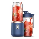 Frullatore portatile per frutta 21.000 giri/min con 2 bicchieri da 400 ml Coperchio sportivo Frullatore per smoothie da viaggio Cocktail domestici Succhi Fitness 1