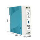 Fuente conmutada para riel DIN AC 100-240V DC 24V 1A 20W Fuente de alimentación compacta 50/60Hz Rendimiento estable para armarios 10 x 9 x 2,2 cm 2