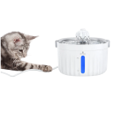 Fuente para gatos de 2 l de acero inoxidable, bebedero automático, filtro de 6 etapas, 4 chorros de agua, funcionamiento silencioso, agua potable limpia, enchufe UE. 7