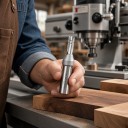 Fugefræser 9 x 20 mm Lige tre-skær TCT Skaft 1/2 tomme 12,7 mm Hårdmetal Overfræser og CNC Sølv Træ og spånplade 3