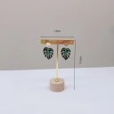 Fülbevaló állvány T-alakú fém ékszertartó fából készült talppal 12,2 × 7,6 cm fülbevaló és apró ékszerek szervezője 3