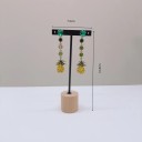 Fülbevaló állvány T-alakú fém ékszertartó fából készült talppal fülbevalók és apró ékszerek szervezője 16,8 × 7,6 cm 3