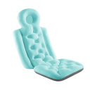 Full Body Badkussen 93 x 40 cm Gevoerde Badmat met Hoofdsteun Antislip Ontspanningskussen Polyester Vulling 1