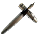 Füllfederhalter klassisches Design mit metallischer Umrandung 14,7 x 1,7 cm Feder 0,5 mm Kalligrafie-Stift zum Schreiben und Unterzeichnen 21