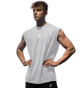 Functional Men's Vest Polyester Sports Material O-Neck Plain Design Lightweight Fit For Training and Leisure 2