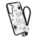 Funda adorable para Samsung Galaxy S25 con cordón para la muñeca con diseño de animales Funda acrílica transparente para móvil 7