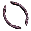 Funda antideslizante de fibra de carbono para volante, funda protectora para interior de coche, decoración moderna para coche, accesorios 4