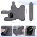 Funda calefactora de masaje para pie, tobillo, pantorrilla y brazo 46 x 32 cm 6 niveles de calor, batería de 3000 mAh 2