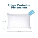Funda de almohada protectora impermeable 50x70 cm funda lisa con cremallera Funda transpirable antiácaros y chinches para el dormitorio 2