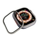 Funda de aluminio con cristal templado para Apple Watch Ultra 1 2 3 49 mm cubierta protectora de pantalla 9H protección resistente 10