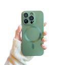 Funda de carga inalámbrica de lujo para iPhone 17 Sujeción magnética Funda protectora con carga Diseño elegante 5