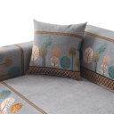 Funda de cojín de chenilla jacquard con patrón de árboles 45 x 45 cm textil decorativo para sofá y cama en la sala de estar 1