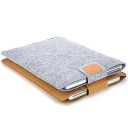 Funda de fieltro para tableta y MacBook Air Pro de 15 pulgadas Funda protectora delgada de fieltro suave Estuche elegante Color neutro Diseño minimalista 5