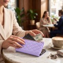 Funda de libro acolchada para Samsung Galaxy A16 Resistente Con bolsillo con cremallera Bolsillos para tarjetas Cierre magnético Correa 4