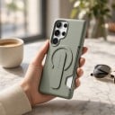 Funda de plástico suave para Samsung Galaxy S26 con soporte para tarjeta Soporte deslizante para el dedo Soporte para carga magnética 16