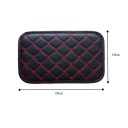 Funda de reposabrazos 29 x 19 cm Universal cubierta de cuero negro con detalles rojos impermeable y a prueba de polvo protector de reposabrazos 4