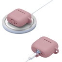 Funda de silicona completa para Apple AirPods 4 con mosquetón, bolígrafo de limpieza y correa de mano, funda protectora 3
