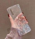 Funda de silicona con purpurina para Samsung Galaxy A04 3