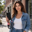 Funda de silicona con ventosas y correa para iPhone 17 Air Antideslizante Se adhiere a superficies lisas Para videos y fotos 18