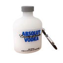 Funda de silicona divertida para AirPods 1 y 2 con diseño de vodka Diseño de dibujos animados Mosquetón para colgar Ideal para amantes de la diversión 1