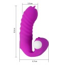 Funda de silicona impermeable para dedo con opción de vibración, superficie acanalada para doble estimulación, con ventana para huevo vibrador, embalaje discreto. 3