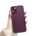 Funda de silicona mate con protección de lente para iPhone 15 Plus 13