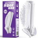Funda de silicona para pene con superficie texturizada estilo cocodrilo y agarre de bola estilo anillo de estrangulamiento. Embalaje discreto. 2