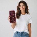 Funda de silicona para Samsung Galaxy S24 FE con diseño de leopardo Marco protector de cámara Bordes elevados Funda para móvil con estampado 8