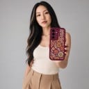 Funda de silicona para Samsung Galaxy S24 FE Motivo floral Funda protectora para móvil Con borde elevado alrededor de la cámara 12