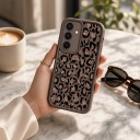 Funda de silicona para Samsung Galaxy S25 Edge con diseño de leopardo Marco protector de cámara Bordes elevados Funda para móvil con estampado 15