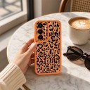 Funda de silicona para Samsung Galaxy S26 Ultra con diseño de leopardo Marco protector de cámara Bordes elevados Funda de móvil con estampado 23