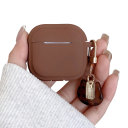 Funda de silicona premium para AirPods 4 con llavero Funda protectora para auriculares contra arañazos y golpes 8