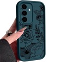 Funda de silicona resistente para móvil Samsung Galaxy A37 con dibujo de rosas y flores Marco elevado alrededor de la cámara Bisel elevado Botones laterales cubiertos 8